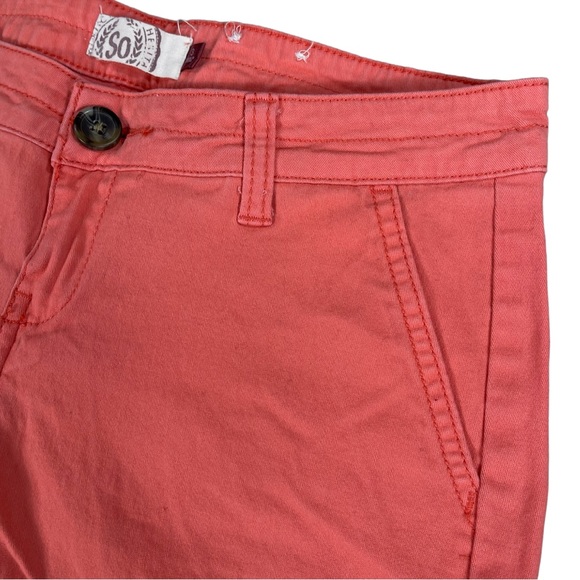 Wallflower & So size 3 shorts with rolled cuffs, 1 jean, 1 coral/orange, EUC - Picture 3 of 16